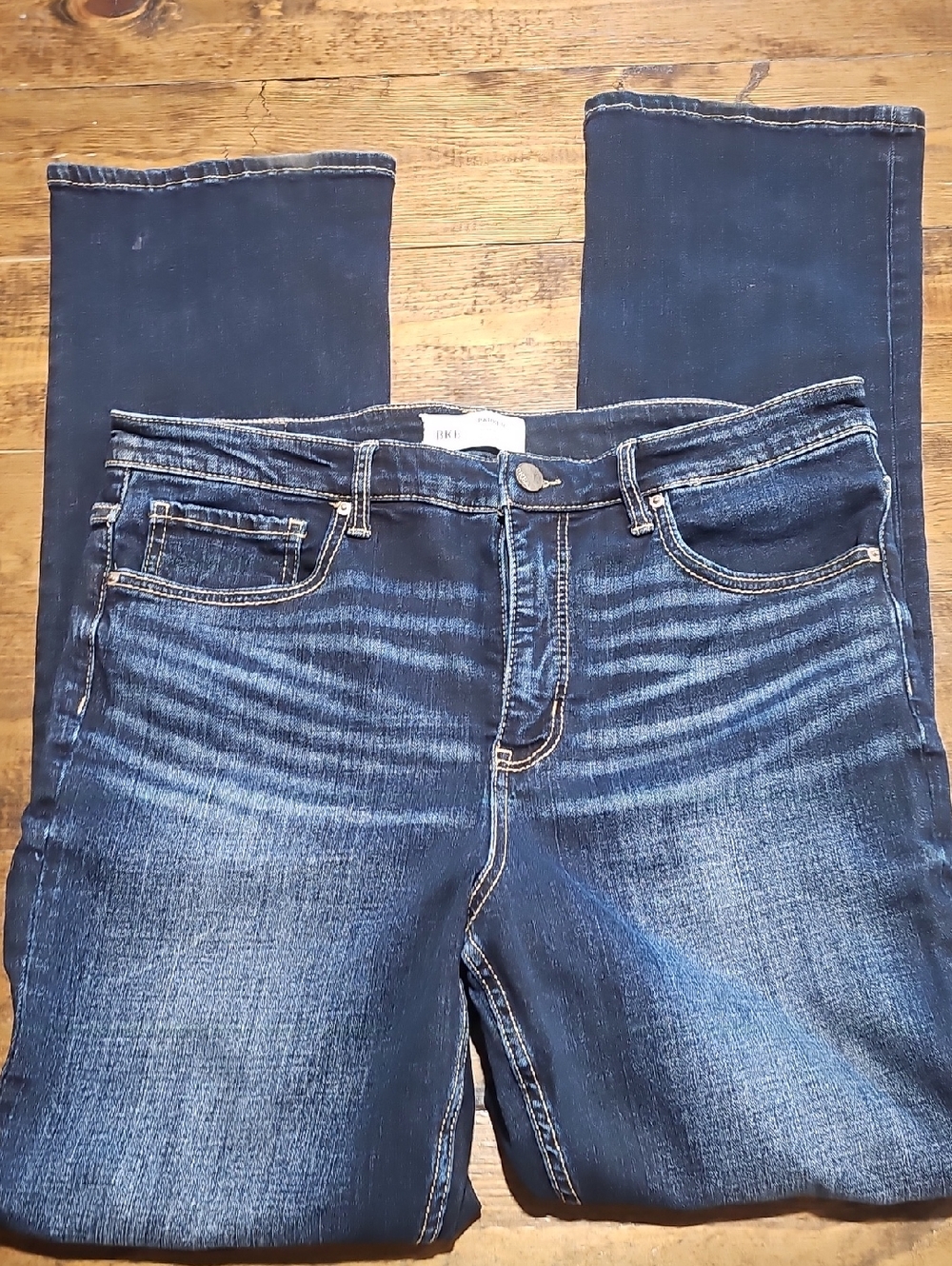 BKE Women's Dark Blue Bootcut Stretch Jeans- Parker